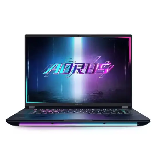 Vue avant du Gigabyte AORUS MASTER 16 ouvert
