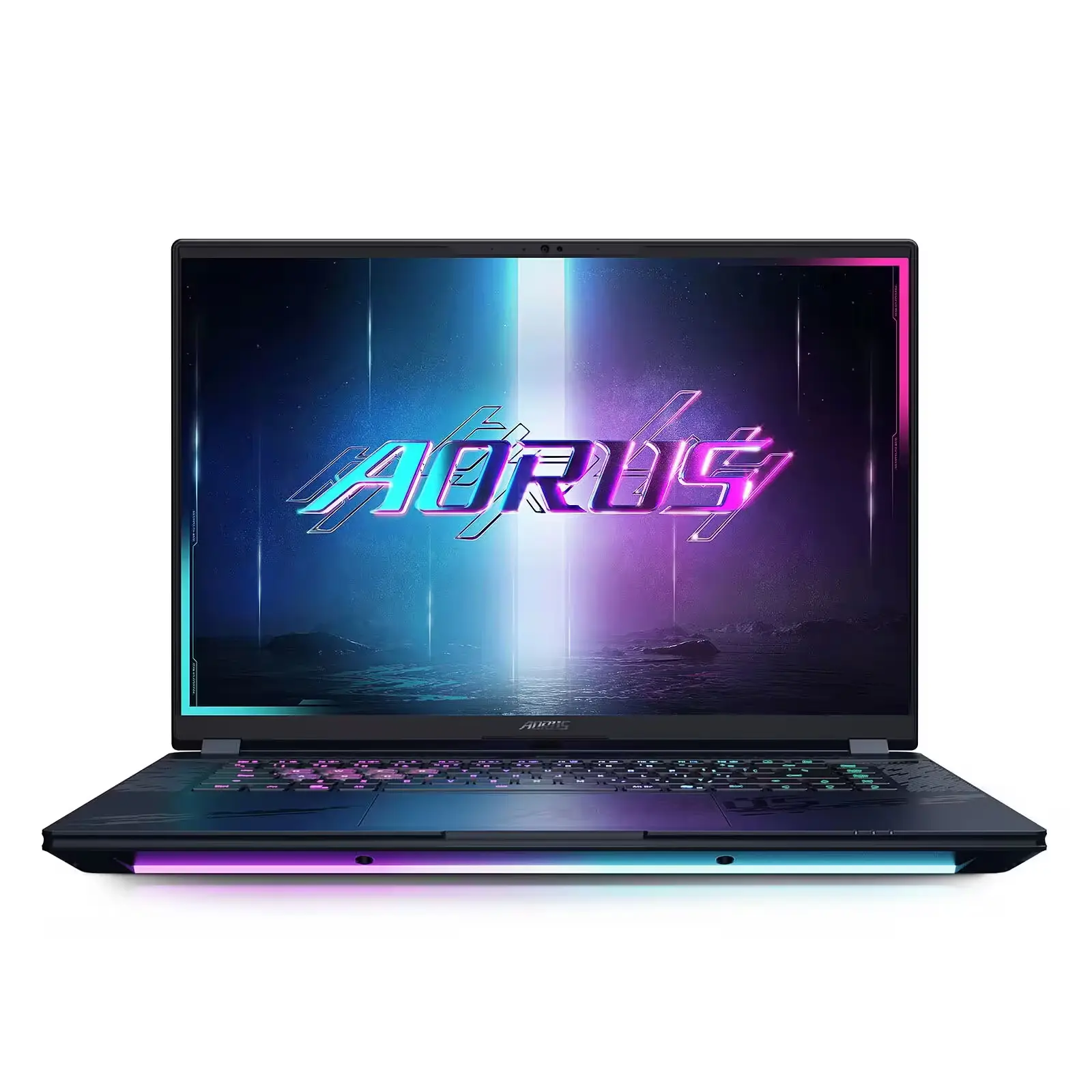 Vue avant du Gigabyte AORUS MASTER 16 ouvert