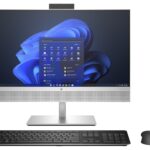 Vue frontale du HP Desktop avec écran FHD