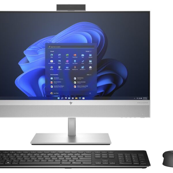Vue frontale du HP Desktop avec écran FHD