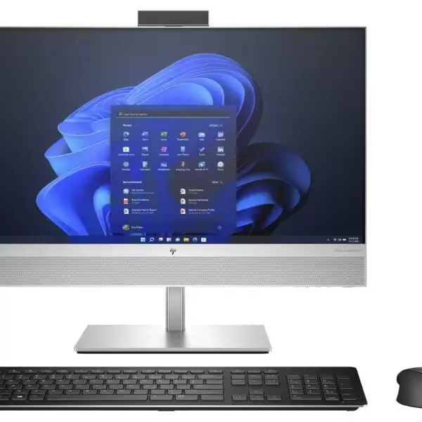Vue frontale du HP Desktop avec écran FHD