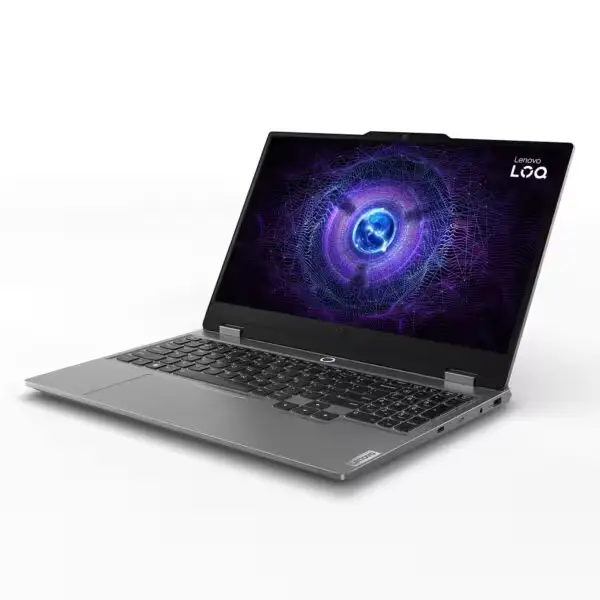 Logo Lenovo sur le capot du LOQ 15ARP9 avec finition texturée