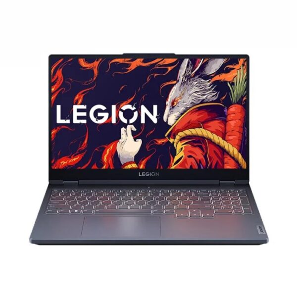 Vue de face du Lenovo Legion R7000 AHP9 allumé