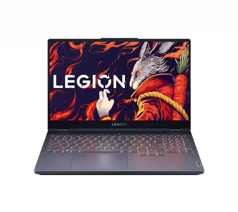 Vue de face du Lenovo Legion R7000 AHP9 allumé