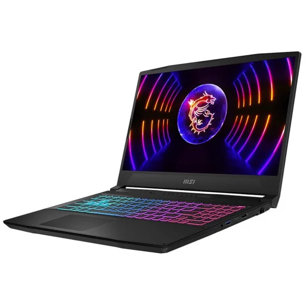 Vue avant du MSI Katana 15 avec écran FHD 144Hz