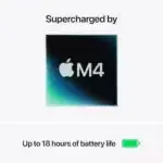 Vue latérale du MacBook Air M4 très mince