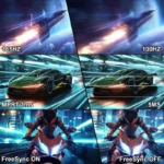 Écran Minifire MFG34C5Q installé sur un bureau gaming