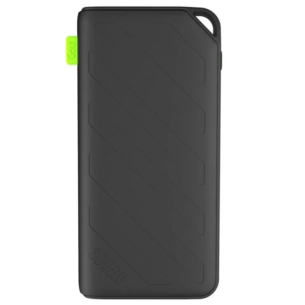 Vue de face du Goui Brave Power Bank posé sur une table en bois clair