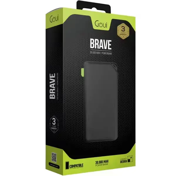 Goui Power Bank placé à côté d’un smartphone pour comparer la taille