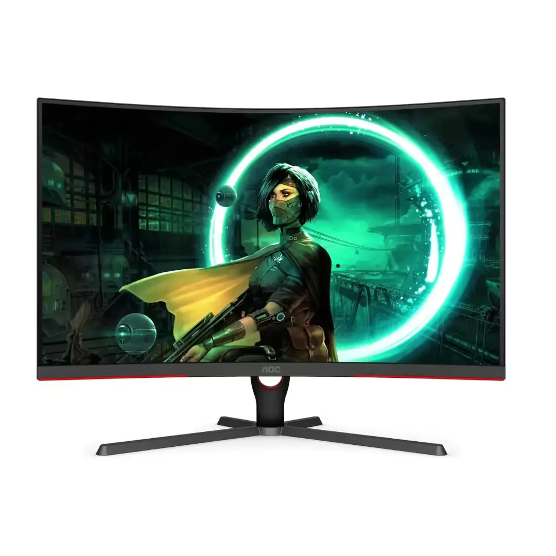 AOC C32G3E 32″ 165Hz affichant un jeu en Full HD