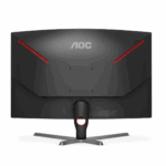 Vue latérale du AOC C32G3E avec pied inclinable