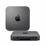 Mac Mini installé sur un bureau moderne