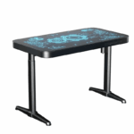 Bureau Gamer DEADSKULL HA 01 avec LED RGB allumées