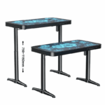 Bureau DEADSKULL HA 01 avec double écran et accessoires gaming