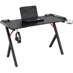 Vue latérale du Bureau GT 01 avec support casque