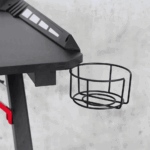 Bureau Gamer RGB GT 01 vue d’ensemble avec LED allumées