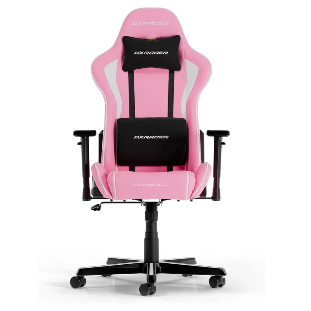 Chaise Gamer DXRacer Formula F08 Pink (1) Chaise gamer DXRacer Formula F08 Pink vue de face