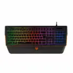 Vue de face du clavier Meetion MK9520 avec rétroéclairage RGB