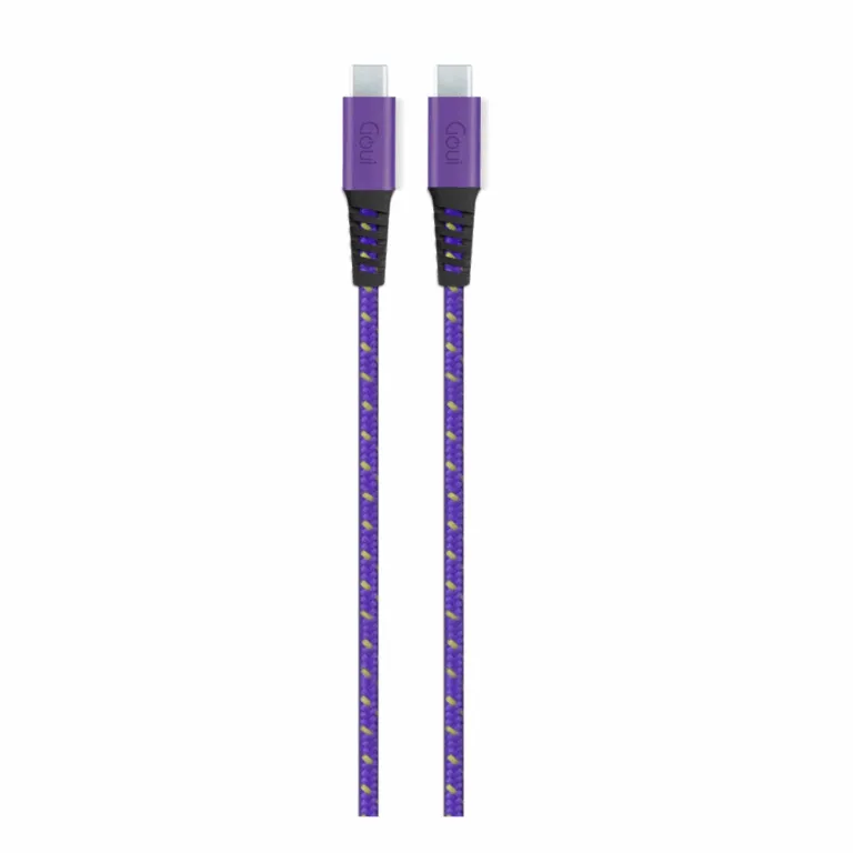 Câble Goui FLEX violet connecté à un smartphone USB-C