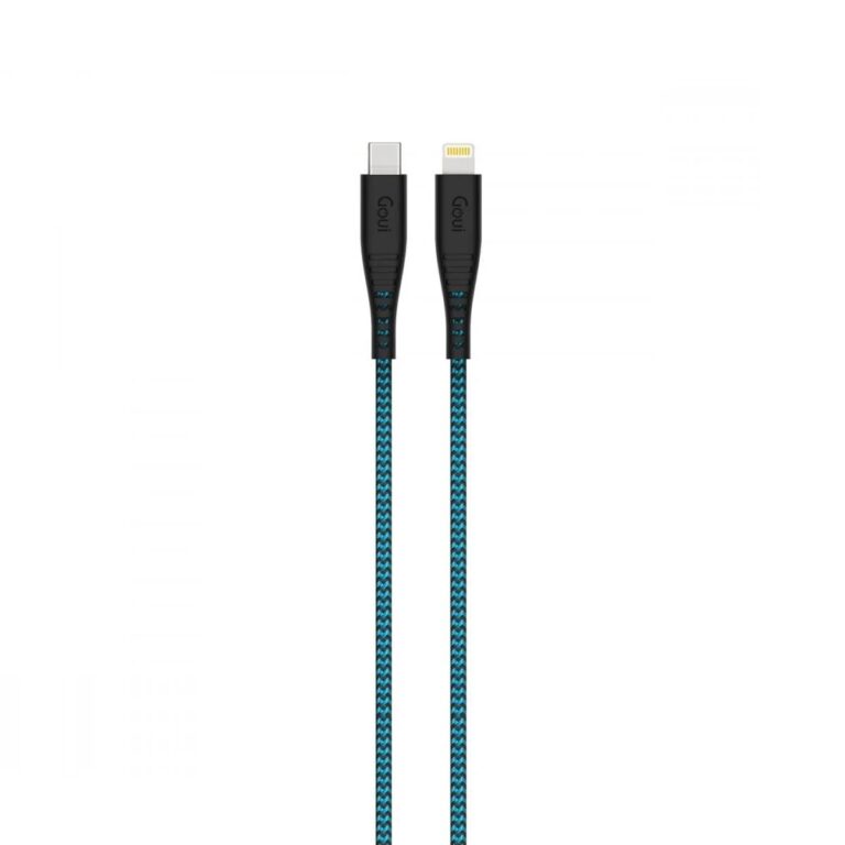 Câble Goui Flex Lightning Type-C 60W Bleu clair