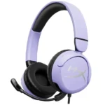 Casque HyperX Cloud Mini blanc et lavande en vue latérale