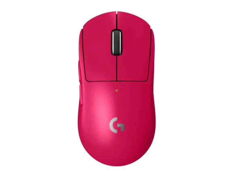 Logitech G Pro X Superlight – vue de profil magenta