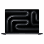 MacBook Pro 14 pouces M3 Pro noir fermé vu de face