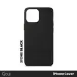 Pochette iPhone 12 Pro Max Pierre noire vue de face