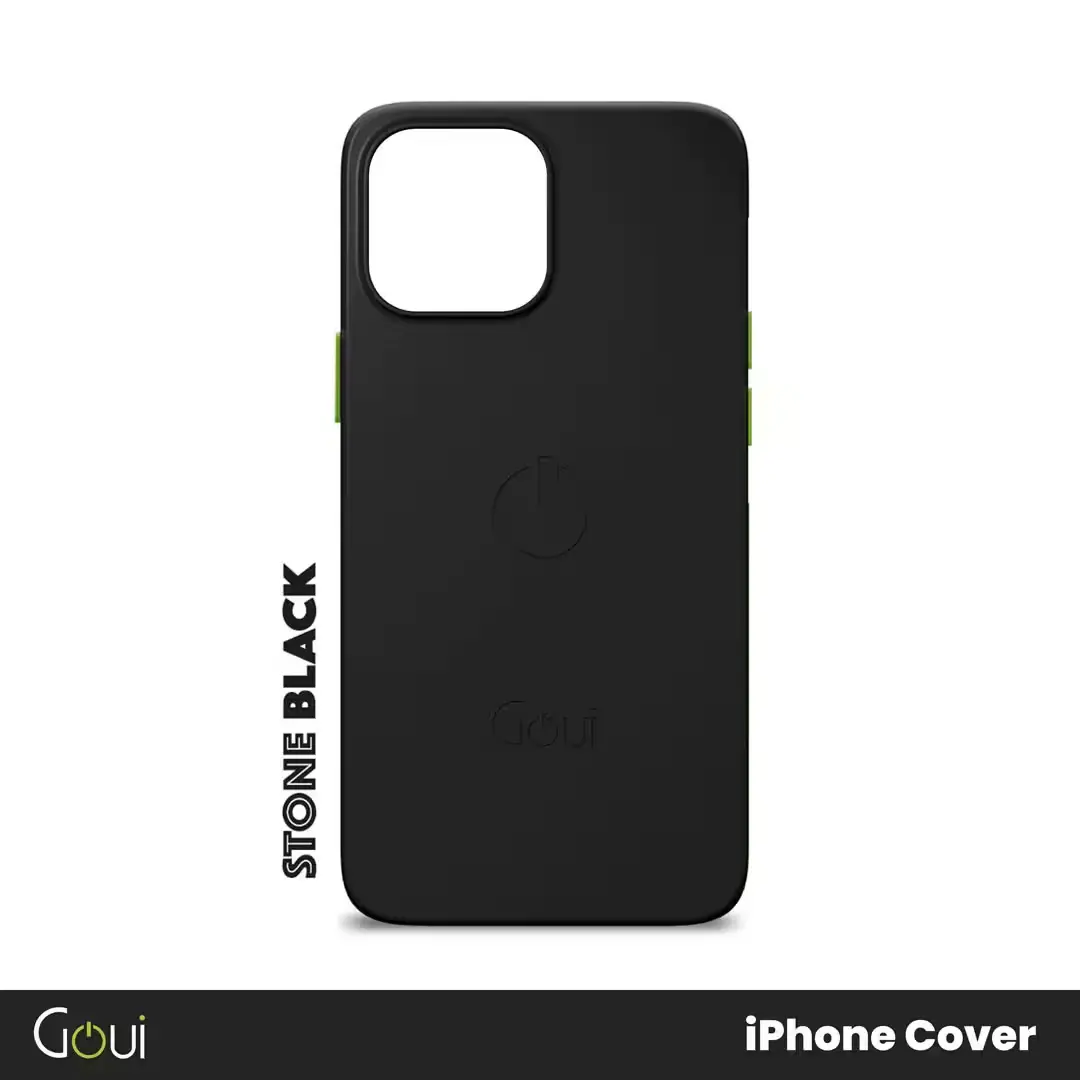 Pochette iPhone 12 Pro Max Pierre noire vue de face