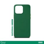 Pochette iPhone 15 Pro Max verte avec accessoires MagSafe