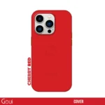 Pochette iPhone 15 Pro rouge cerise avec MagSafe