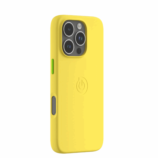 Coque Jaune Soleil pour iPhone 16 Pro vue de dos