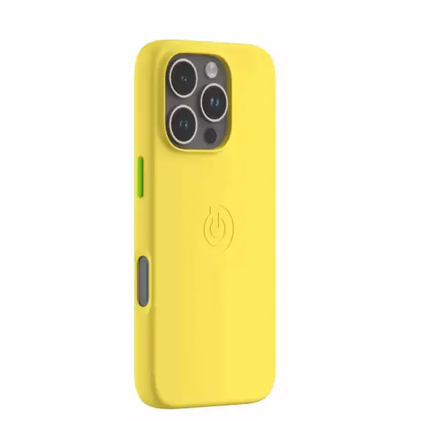 Coque Jaune Soleil pour iPhone 16 Pro vue de dos