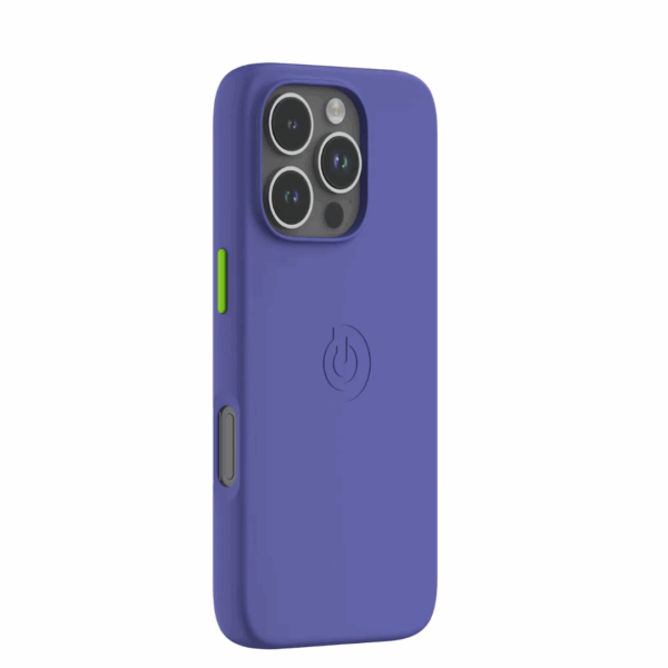 Pochette iPhone 16 Pro Violet – En main