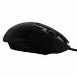 Gros plan sur les 8 boutons programmables de la souris Meetion G3325