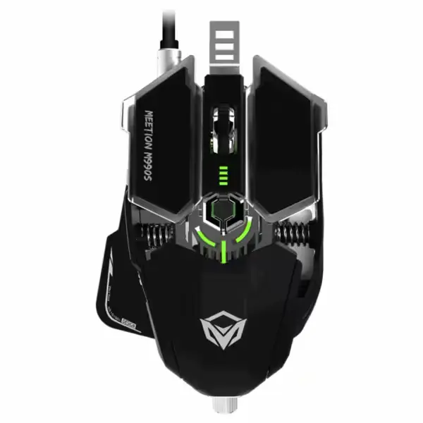Souris Gamer Meetion M990S RGB posée sur un setup de jeu