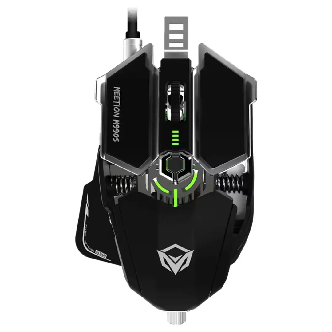 Souris Gamer Meetion M990S RGB posée sur un setup de jeu