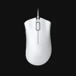Razer DeathAdder Essential souris gamer blanche vue de côté