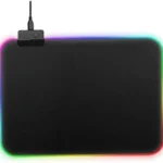 Tapis de souris gamer RGB allumé avec éclairage multicolore