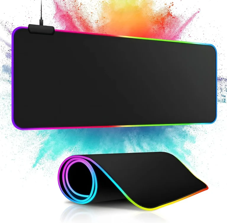 Tapis de souris RGB XL illuminé sur bureau gaming