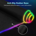 Surface lisse du tapis gamer XXL RGB