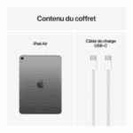iPad Air M2 gris sidéral avec Apple Pencil