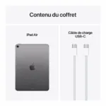 iPad Air M2 gris sidéral avec Apple Pencil