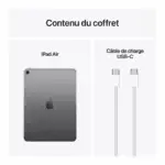 iPad Air M2 gris sidéral avec Apple Pencil