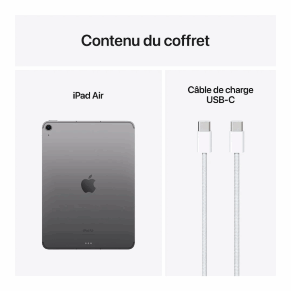 iPad Air M2 gris sidéral avec Apple Pencil