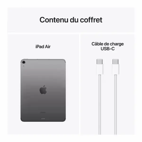 iPad Air M2 gris sidéral avec Apple Pencil