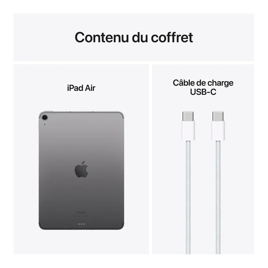 iPad Air M2 gris sidéral avec Apple Pencil