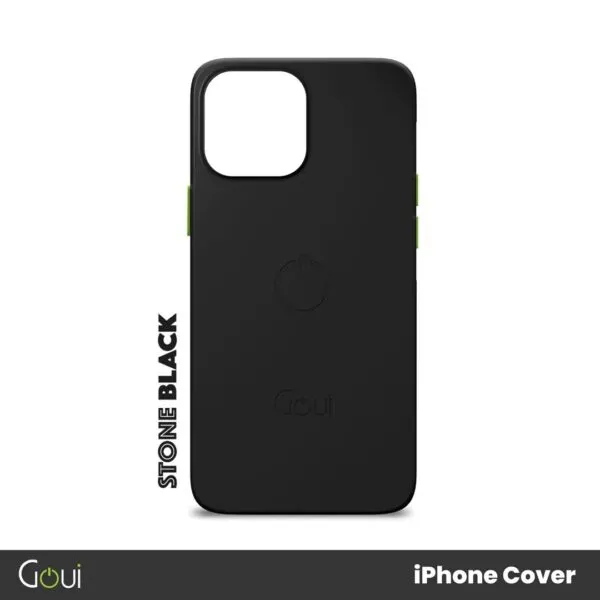 Pochette magnétique GOUI pour iPhone 14 Pro Max en pierre noire