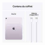 iPad Air M3 affichant un montage vidéo 4K