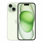 iPhone 15 en main – écran actif